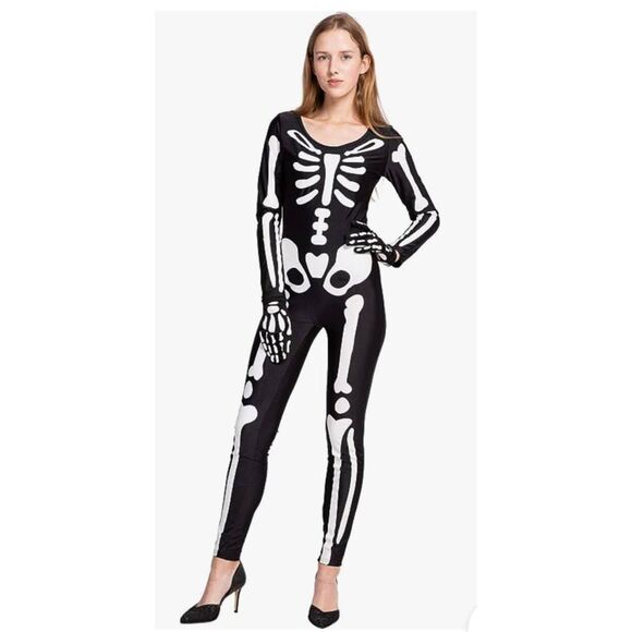 NWOT SKELETON JUMPSUIT - Picture 4 of 4